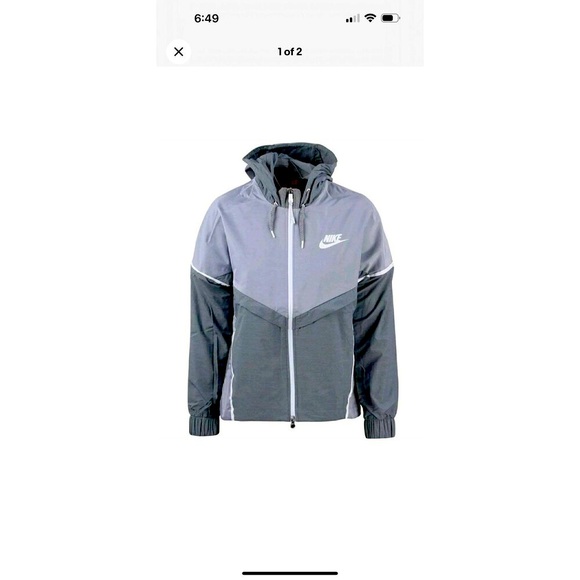 Nike Sportswear Windrunner Jacket Womens XL / Extra Large Gray Hooded - Picture 1 of 9